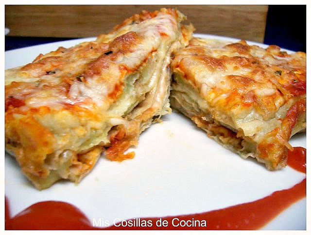 Pastel de berenjenas a los tres quesos - Mis Cosillas de Cocina