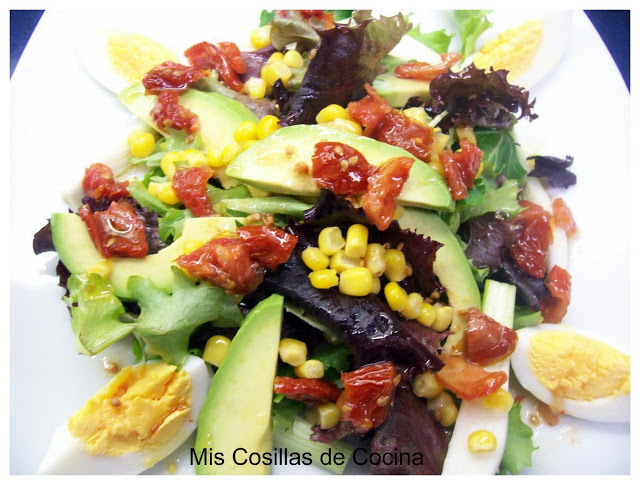 Ensalada variada con tomates secos