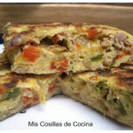 Tortilla de pimientos y atún