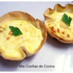 Cestitas con quiche de jamón serrano