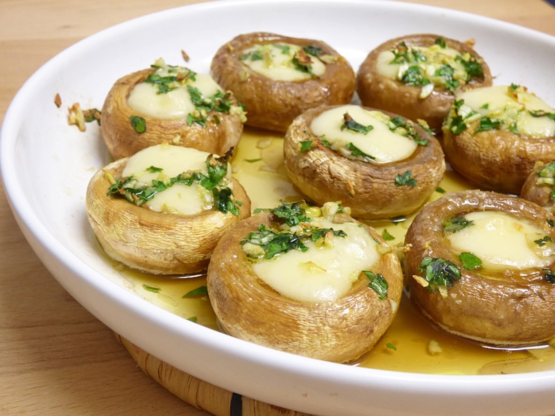 Champiñones con queso