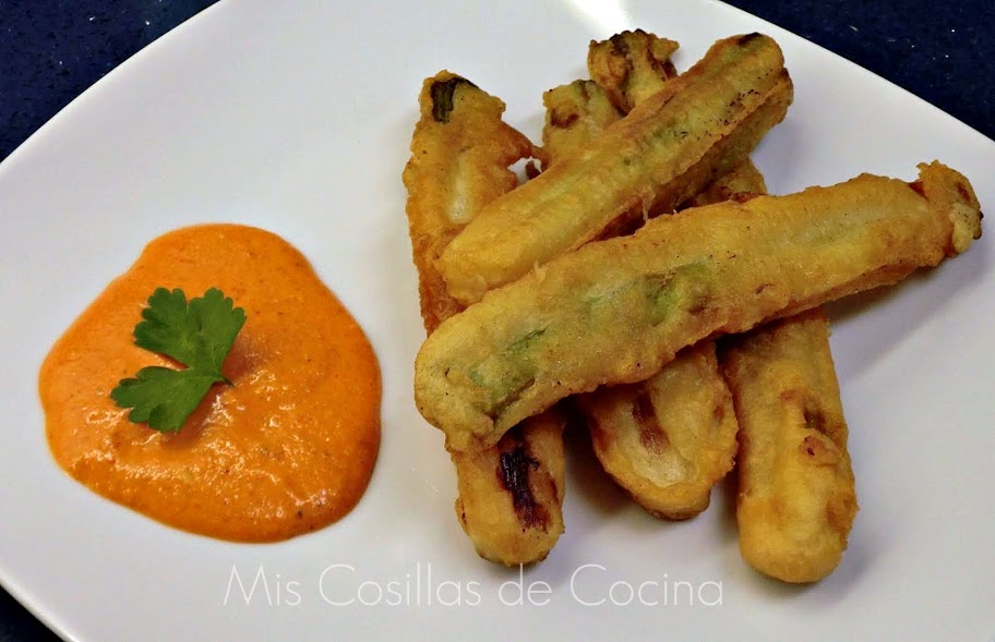 Calçots rebozados en tempura