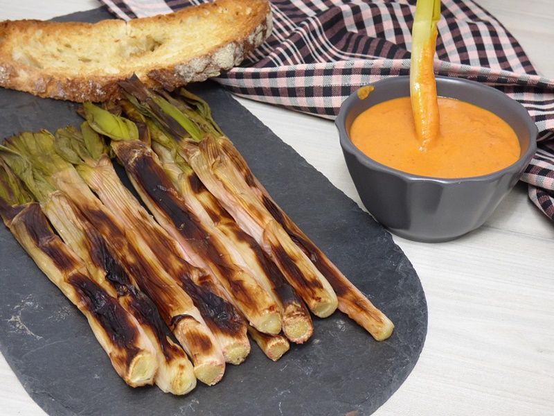 Calçots al horno