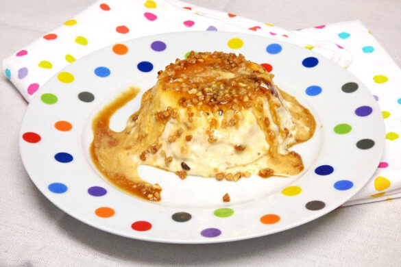 Flan helado de avellanas