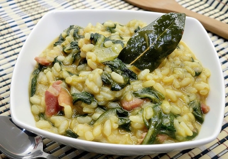 Arroz meloso con acelgas y jamón Arroz meloso con acelgas y jamón