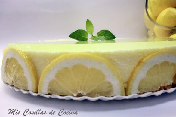 Tarta Mousse de limón con gelatina de gin tonic