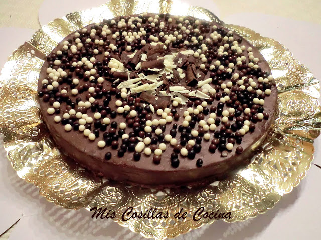 Tarta de chocolate con cuajada