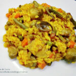 Arroz con verduras y setas