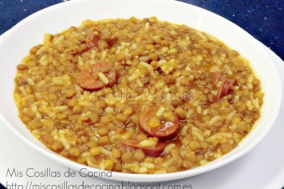 Lentejas con arroz y chorizo