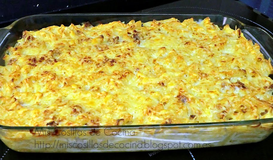 Macarrones con queso gratinados