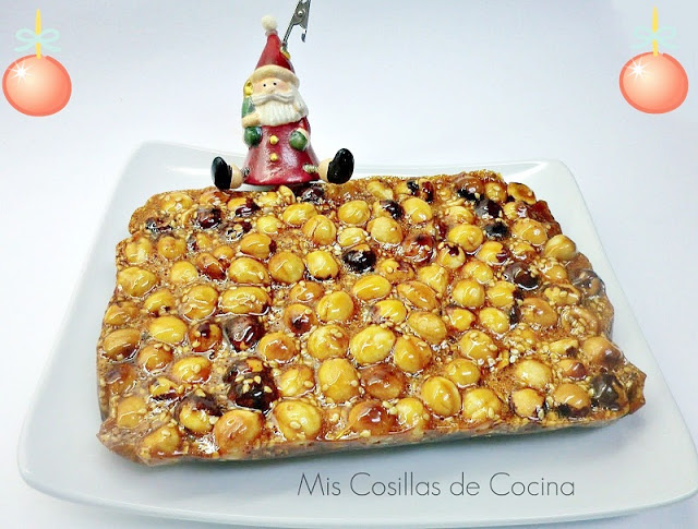 Turrón de guirlache con avellanas