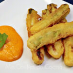 Calçots rebozados con tempura