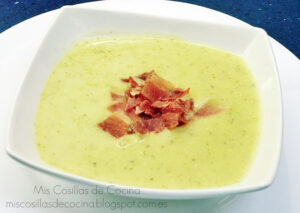 Crema de puerros y calabacin con quesitos - Mis cosillas de Cocina