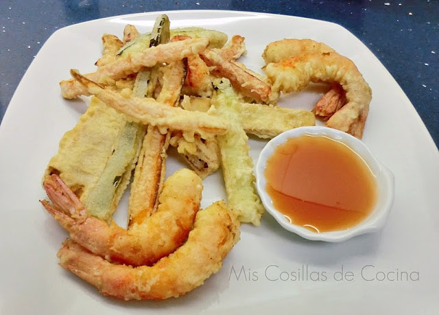 Tempura de verduras y gambas