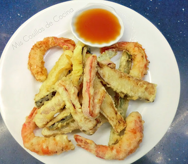 Tempura de verduras y gambas