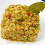 Bulgur con pisto y garbanzos