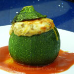 Calabacines rellenos de champiñones a la crema