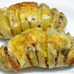 Patatas tipo hasselback gratinadas