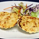 Conchas de pescado y gambas