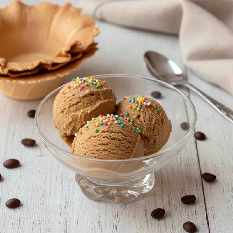 Helado de yogur y café Helado de yogur y café