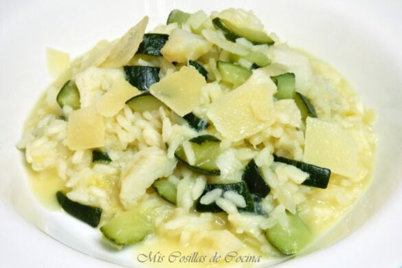 Risotto de Calabacines y Bacalao