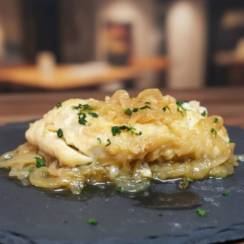 Bacalao con cebolla Bacalao con cebolla