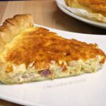 Quiche de cebolla, beicon y queso emmental