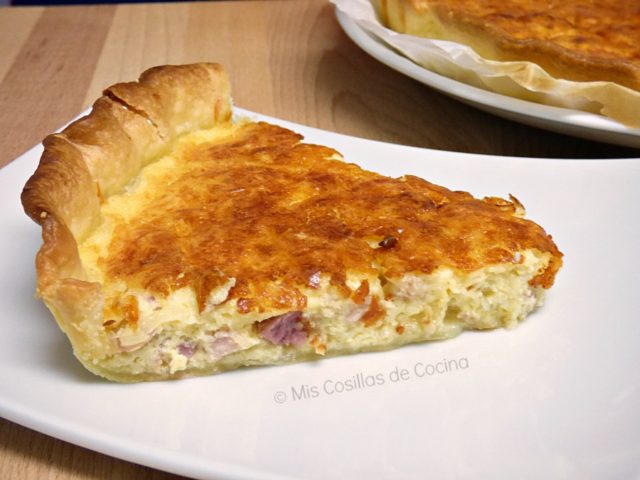 Quiche de cebolla beicon y queso emmental - Mis Cosillas de Cocina