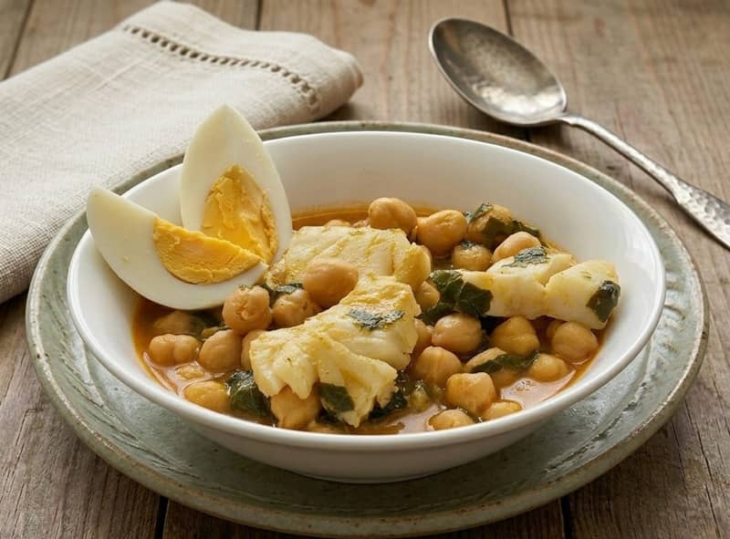 Potaje de garbanzos con bacalao Potaje de garbanzos con bacalao