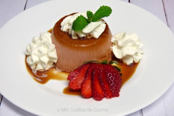 Flan de fresones