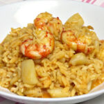 Arroz meloso con sepia y gambas