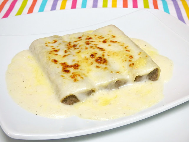 Canelones de paté de champiñones