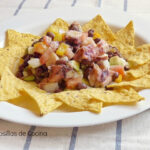 Ensalada de frijoles con pulpo