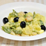 Ensalada de patatas, judías verdes y gambas