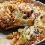 Macarrones con carne y bechamel