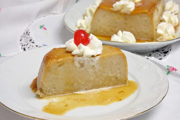 Flan de plátano