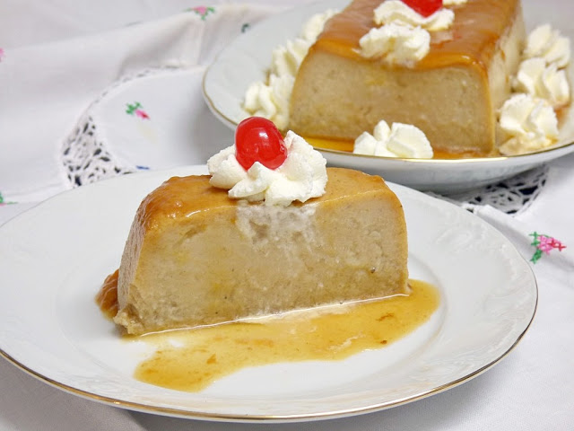 Flan de plátano