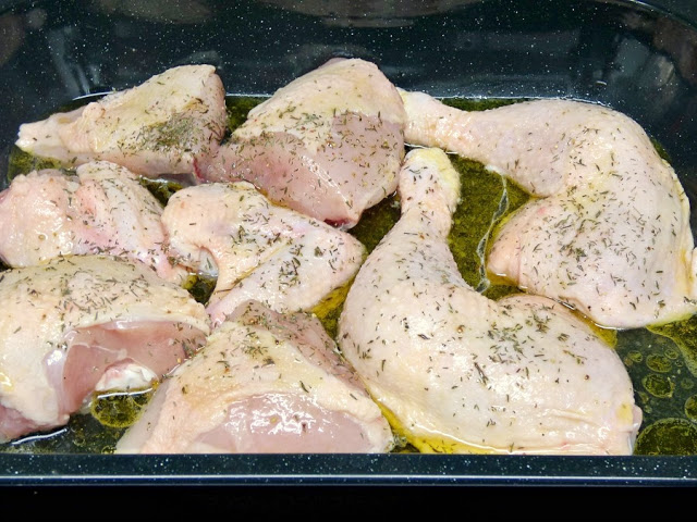 Pollo asado al horno a la cerveza