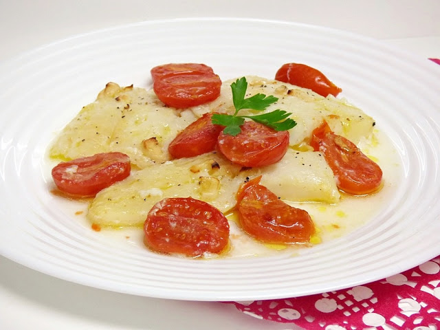 Filetes de halibut al horno