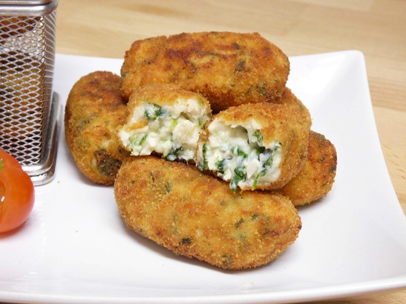 Croquetas de pollo y espinacas