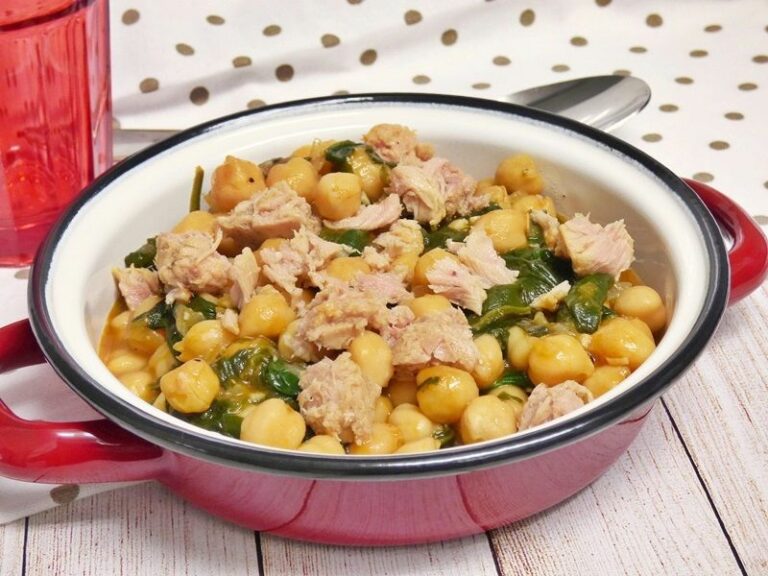 Garbanzos con espinacas y atún Mis cosillas de Cocina