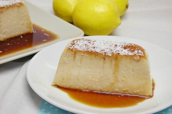 Flan de coco y limon