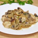 Filetes de pavo con champiñones