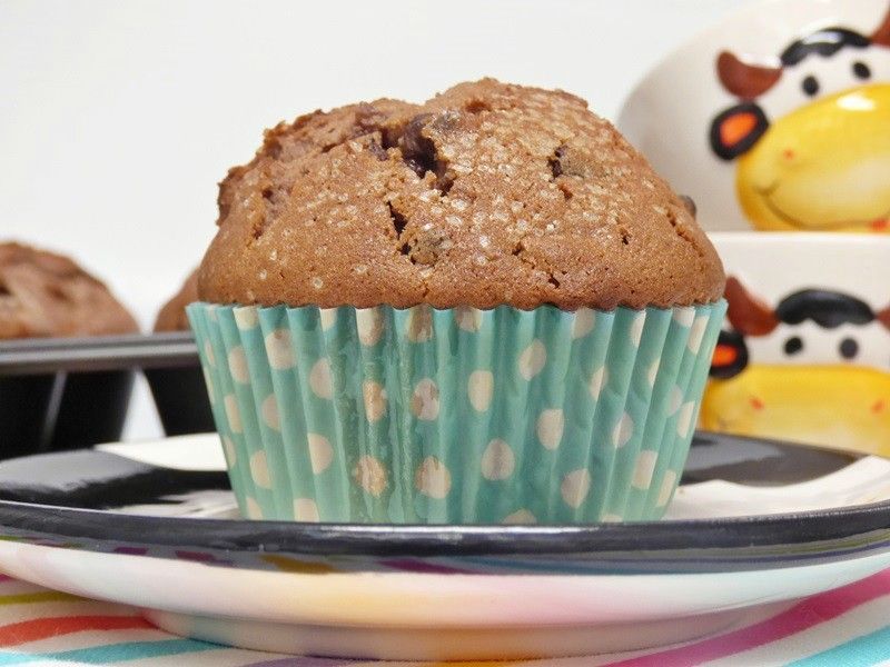 Magdalenas de chocolate y nueces