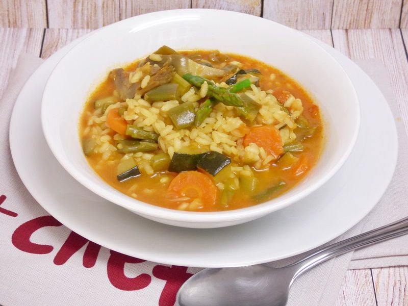 Arroz caldoso de verduras