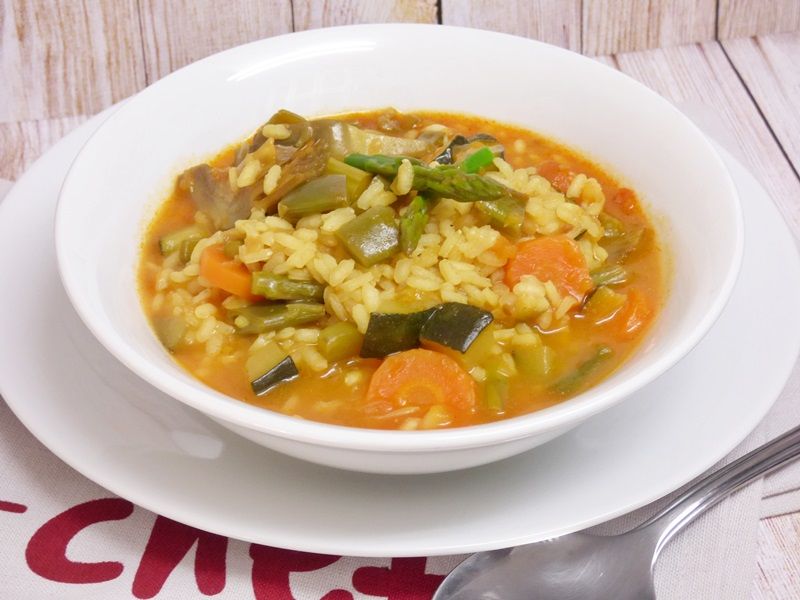 Arroz caldoso de verduras