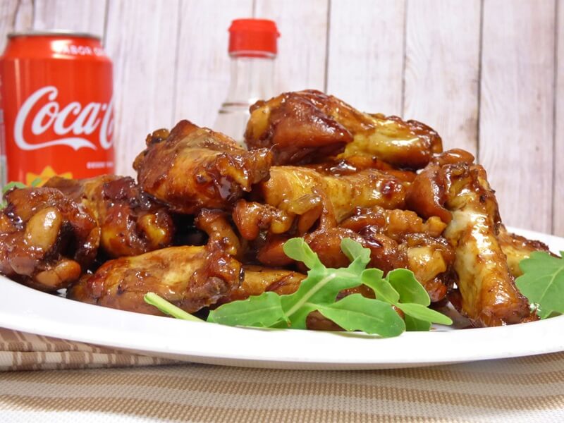 Alitas de pollo a la Coca Cola