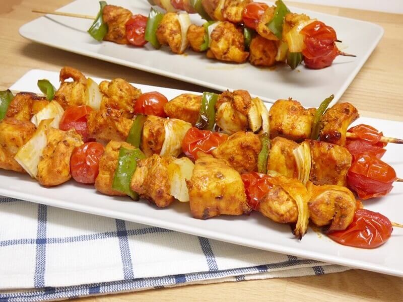 Brochetas de pollo