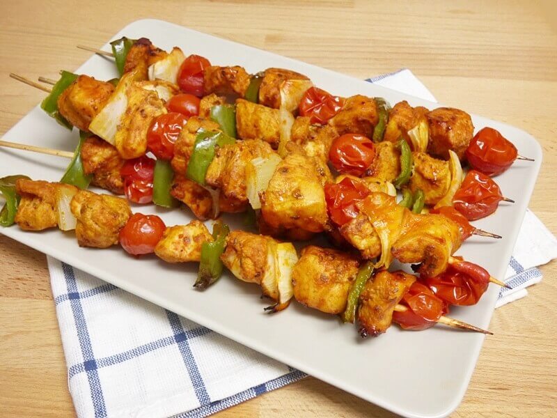 Brochetas de pollo