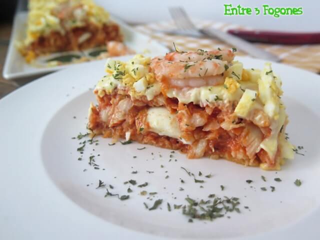 Pastel de Merluza y Gambas